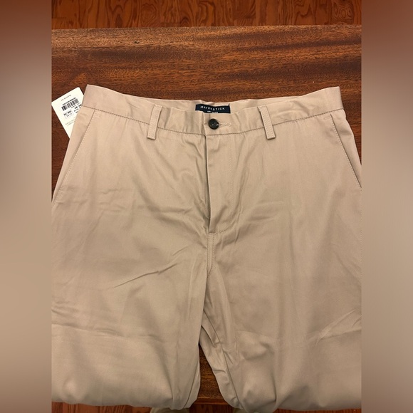 NWT 34 Waist flat front khaki straight leg Matchstick pants - Picture 6 of 8